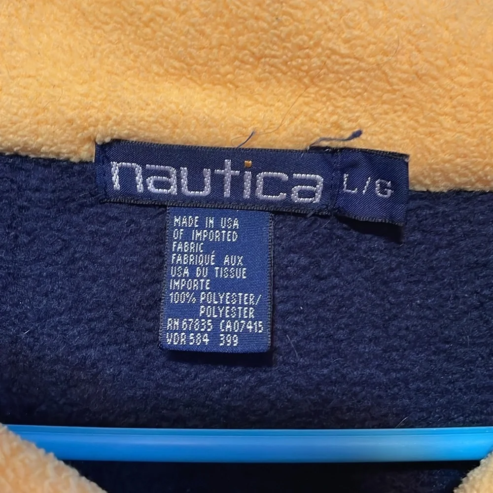 Nautica Mens fleece 1/4 zip pullover size large
